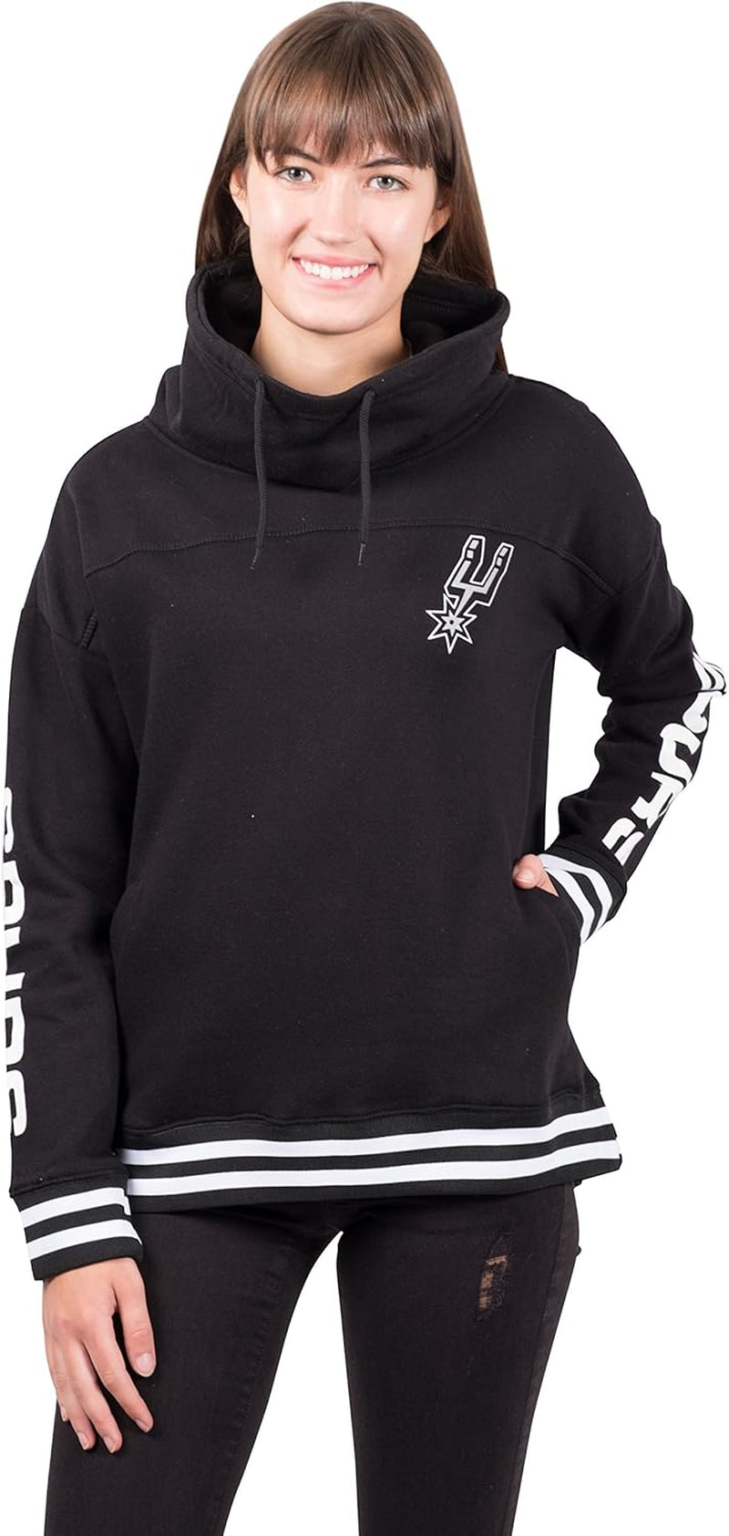 Women'S NBA Official Fleece Hoodie Pullover Sweatshirt Funnel Neck